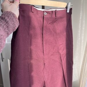 Vintage wool burgundy pants